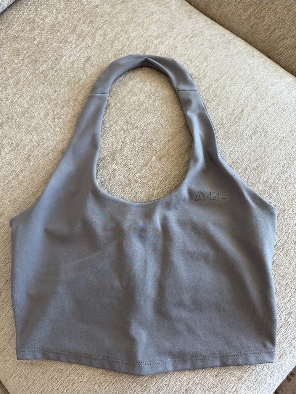 AYBL Slate Grey Scoop-Back Cropped Tank